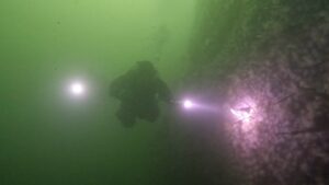 Divers in the gloom